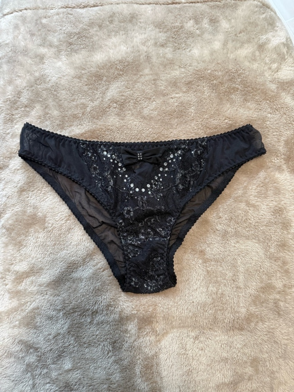 Victoria’s Secret Very Sexy Collection -Black Lace & Sheer Sequin Panties